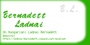 bernadett ladnai business card